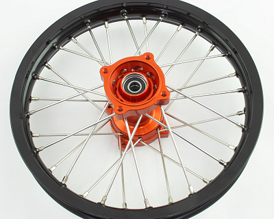 Диск алюминиевый со ступицей CNC в сборе (передний) pitbike KKE 1.4*14
