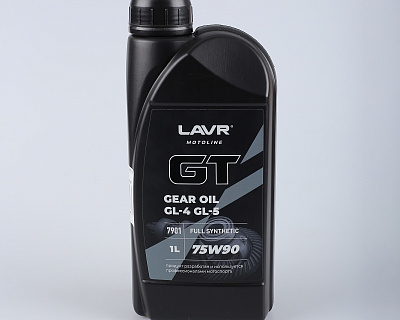 Масло трансмиссионное LAVR MOTO GT GEAR OIL 75W90 G4/5, 1 л